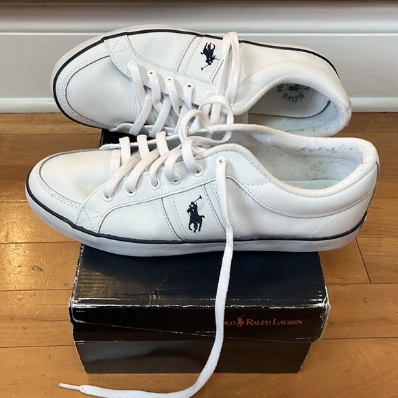 Polo Ralph Lauren white leather men’s sneakers - Picture 2 of 4
